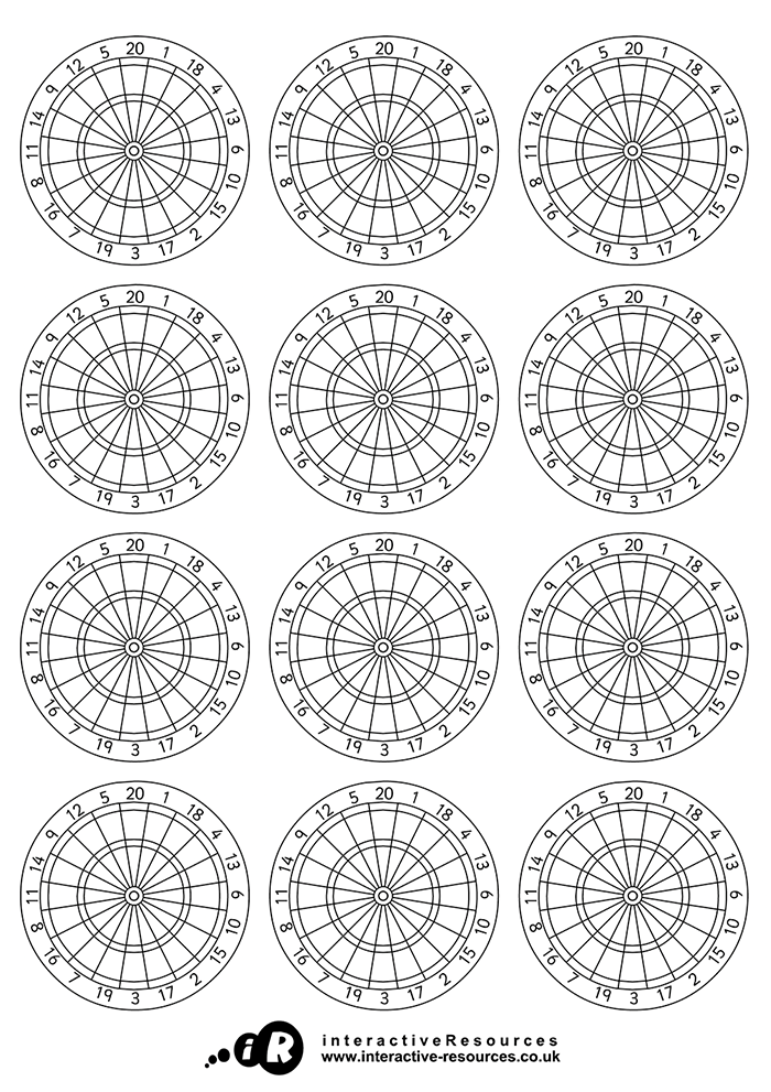 Darts: Dartboard Printables