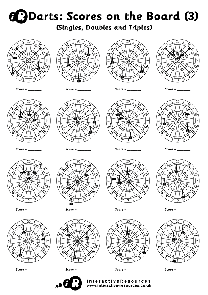 Darts: Scores on the board (3)
