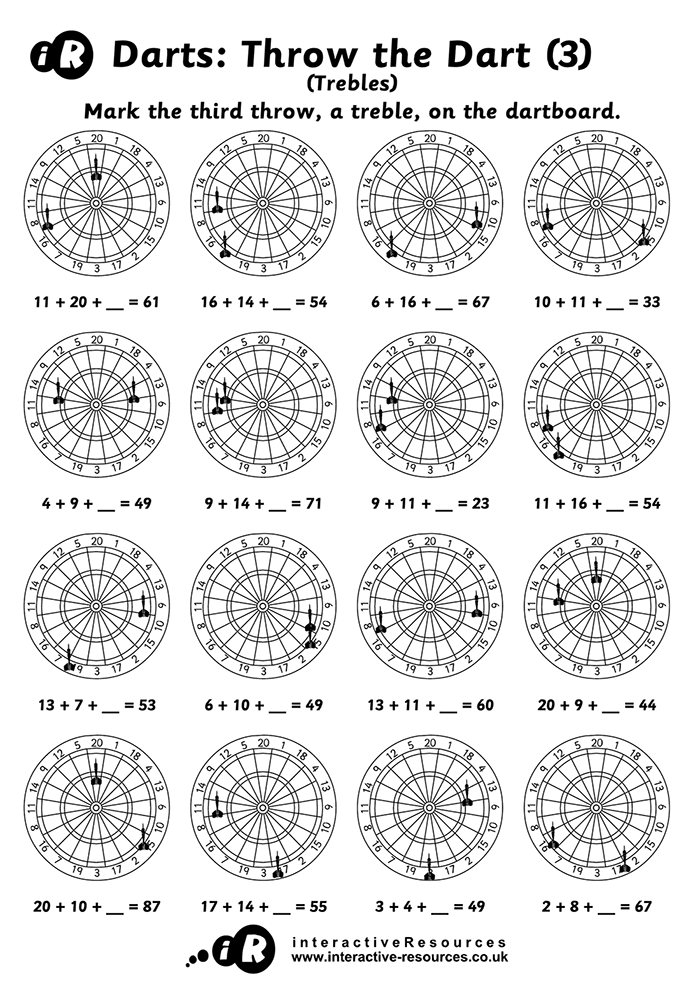 Darts: Scores on the board (3)